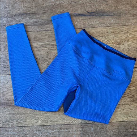 Spiritual Gangster Vibrant Blue Ribbed Legging Interior Grip / small - Picture 1 of 7